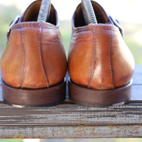 StefanoBi 9.5 Italian Brown Monkstrap Mens Dress Shoes main image 4